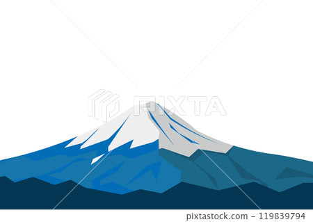 Simple illustration of Mount Fuji Simple illustration of Mount Fuji 119839794