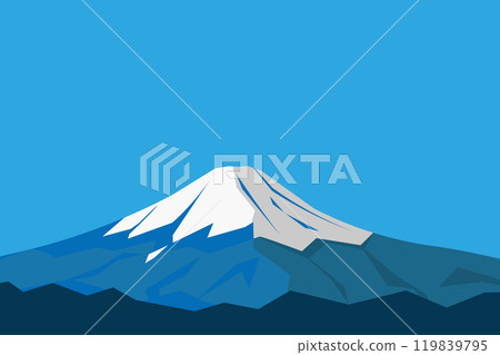 Sky and Mt. Fuji background illustration horizontal 119839795