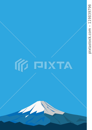 天空和富士山垂直的風景圖 天空和富士山垂直的風景圖 119839796