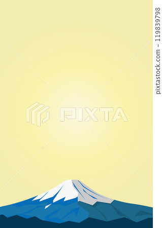 Mount Fuji and background illustration vertical Mount Fuji and background illustration vertical 119839798