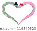 Snake Year New Year's card material - Snake couple 119840323