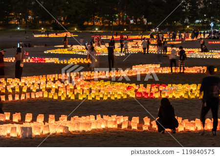 《Tokyo》Odaiba Seaside Lights Festival and night view of Odaiba Seaside Park 119840575