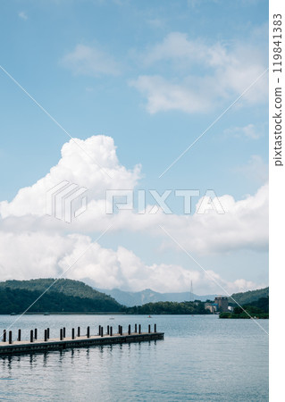 Sun Moon Lake Xuanguang Wharf in Nantou County, Taiwan Sun Moon Lake Xuanguang Wharf in Nantou County, Taiwan 119841383