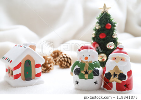 聖誕老人和雪人聖誕節 119841873