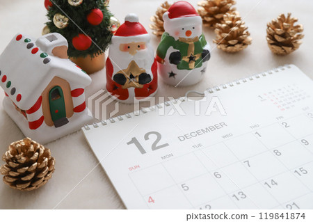 十二月日曆聖誕形象 119841874