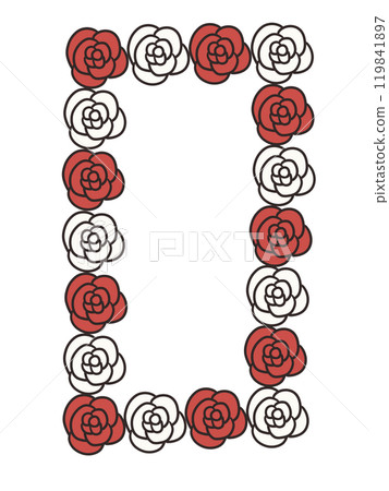 Frame of red and white roses Frame of red and white roses 119841897
