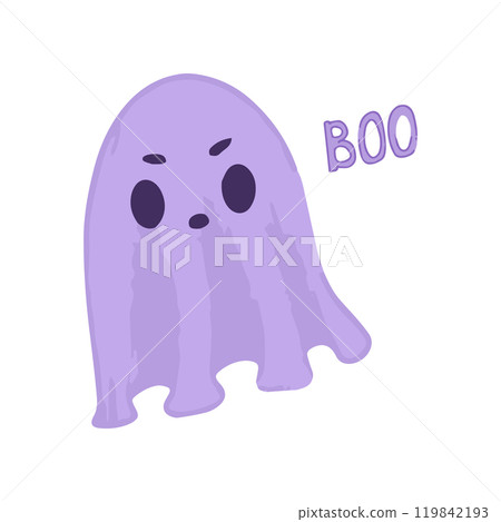 Cute ghost, Boo, Halloween. Vector illustration. Cute ghost, Boo, Halloween. Vector illustration. 119842193