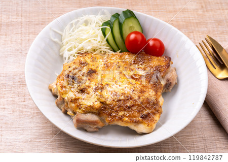 Grilled chicken with mustard mayonnaise 119842787