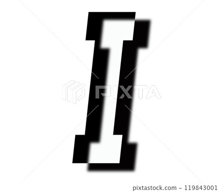 Shadow silhouette letter. Custom art font. Shadow silhouette letter. Custom art font. 119843001