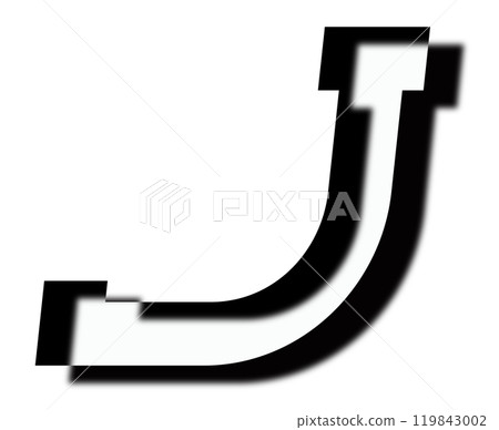 Shadow silhouette letter. Custom art font. Shadow silhouette letter. Custom art font. 119843002