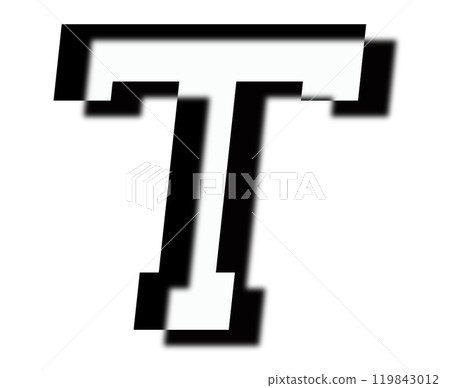 Shadow silhouette letter. Custom art font. Shadow silhouette letter. Custom art font. 119843012