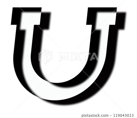 Shadow silhouette letter. Custom art font. Shadow silhouette letter. Custom art font. 119843013