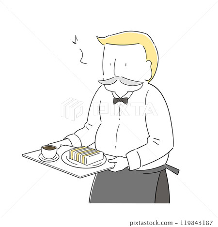 咖啡叔叔早上特製的蛋三明治 119843187