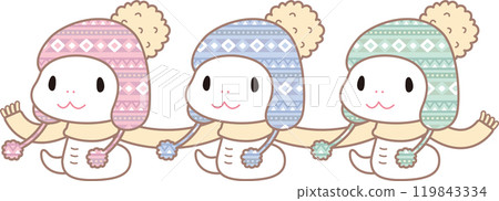 三條悶悶不樂的白蛇 三條悶悶不樂的白蛇 119843334