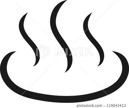 溫泉標記圖黑色 溫泉標記圖黑色 119843413