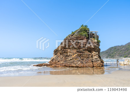 島根縣出雲市稻佐海灘（弁天島）景觀 119843498