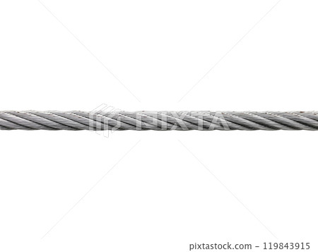 Steel wire rope isolated on white background 119843915