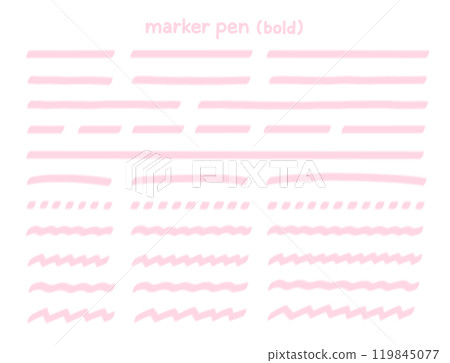 簡單可愛手繪線條標記套裝（粗線） 119845077