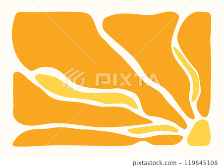 Minimalist poster with abstract art botanical composition. Sunflower hippie poster Minimalist poster with abstract art botanical composition. Sunflower hippie poster 119845108