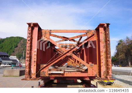 Monument at the remains of the Amarube iron bridge in Kami Town, Hyogo Prefecture 119845435