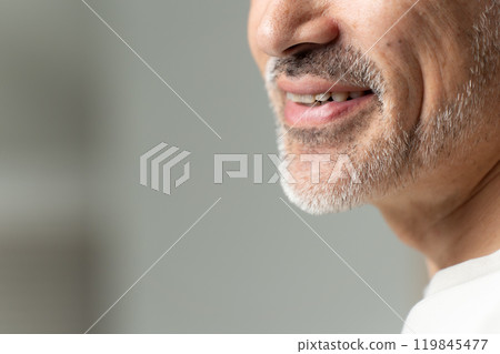 Beauty Middle Age Beard Beauty Middle Age Beard 119845477