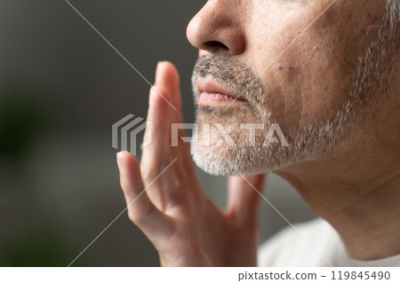 Beauty Middle Age Beard Beauty Middle Age Beard 119845490