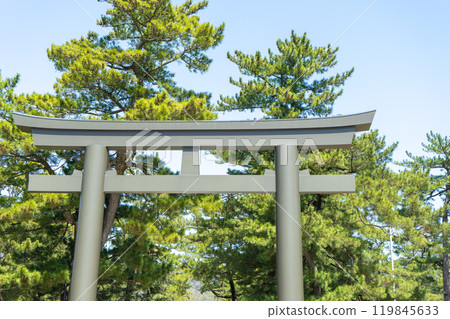 Torii gate of Izumo Taisha Shrine, Izumo City, Shimane Prefecture Torii gate of Izumo Taisha Shrine, Izumo City, Shimane Prefecture 119845633