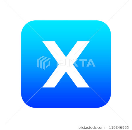 Blue gradient X icon Blue gradient X icon 119846965