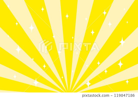 A background of sparkling light and yellow concentrated lines spreading out in a fan shape A background of sparkling light and yellow concentrated lines spreading out in a fan shape 119847186