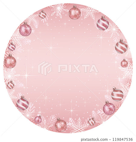 Circular background with christmas ball letter space 119847536