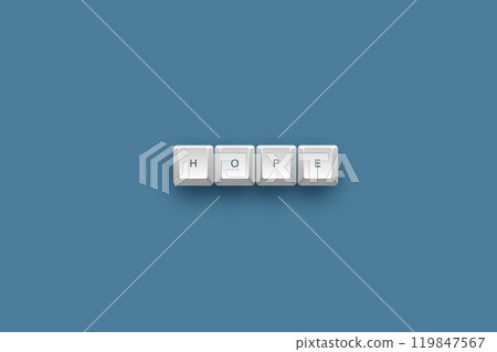Hope text on a 3d keyboard button with shadow concept series Hope text on a 3d keyboard button with shadow concept series 119847567