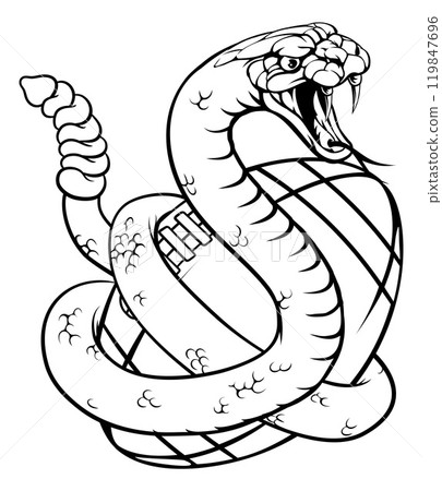 Rattlesnake American Football Team Animal Mascot 119847696