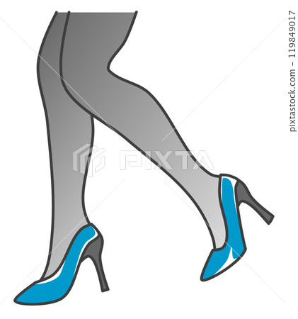 An illustration of a beautiful and sexy woman walking in high heels An illustration of a beautiful and sexy woman walking in high heels 119849017