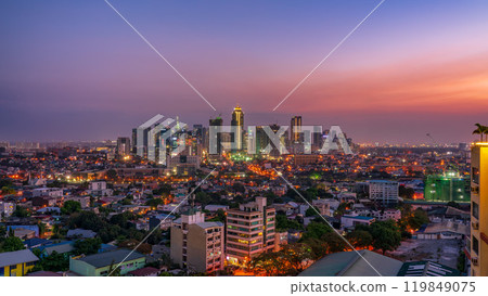 [Philippines landscape] Evening view of Manila BGC buildings 119849075