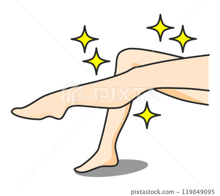 Illustration of healthy and beautiful female legs with beauty treatments and skin care Illustration of healthy and beautiful female legs with beauty treatments and skin care 119849095