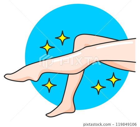 美容院和皮膚護理女性健康美麗雙腿的例證 美容院和皮膚護理女性健康美麗雙腿的例證 119849106