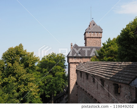 Panoramic castle walls of Koenigsbourg in Orschwiller in France Panoramic castle walls of Koenigsbourg in Orschwiller in France 119849202