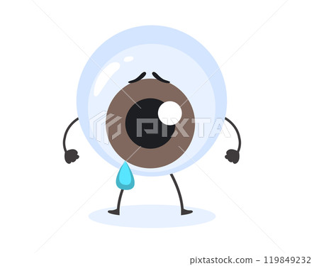 Sick Sad Crying Tear Eye Mascot vector Illustration Sick Sad Crying Tear Eye Mascot vector Illustration 119849232