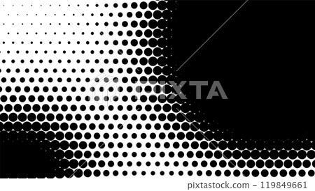 Black and white halftone pattern. Vector illustration Black and white halftone pattern. Vector illustration 119849661