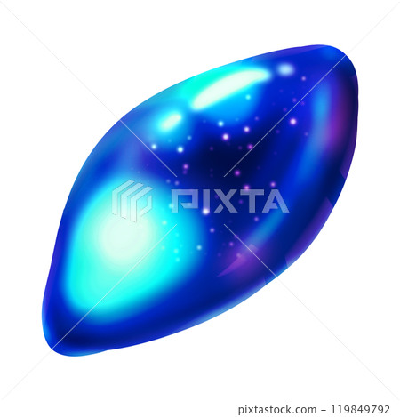 Blue oval gemstone Blue oval gemstone 119849792