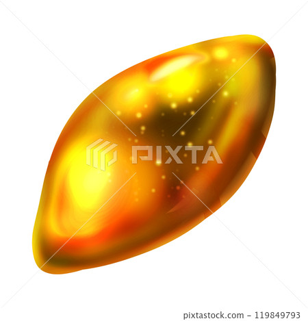 Yellow oval gemstone Yellow oval gemstone 119849793