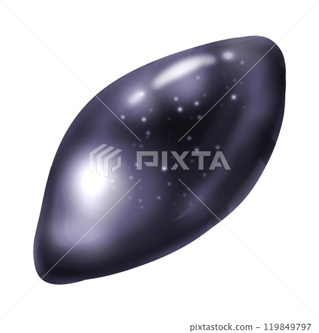 Black oval gemstone Black oval gemstone 119849797