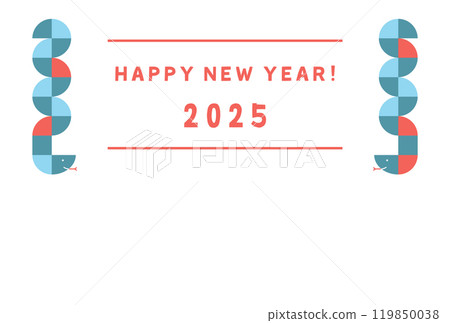 Year of the Snake New Year's card template (2025) 119850038