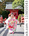 A girl going to a shrine for Shichigosan 119850543