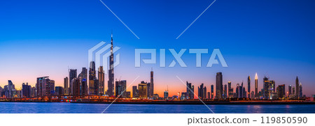 Dubai city landscape magic hour Dubai city landscape magic hour 119850590