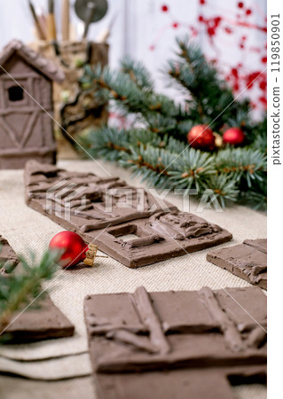 Handcrafted clay pieces DIY clay Christmas workshop Handcrafted clay pieces DIY clay Christmas workshop 119850901