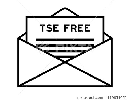 Envelope and letter sign with word TSE (Transmissible Spongiform Encephalopathy) free as the headline 119851051