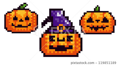 Pixel Halloween Trio 119851189