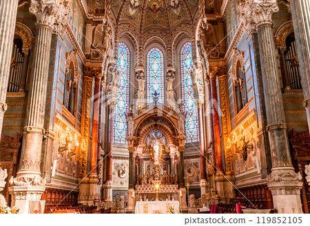Basilica of Notre-Dame de Fourviere, Lyon, France Basilica of Notre-Dame de Fourviere, Lyon, France 119852105
