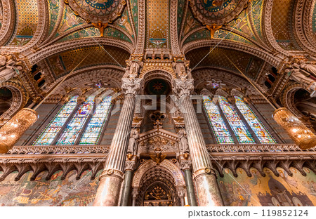 Basilica of Notre-Dame de Fourviere, Lyon, France Basilica of Notre-Dame de Fourviere, Lyon, France 119852124